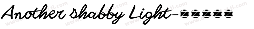 Another shabby Light字体转换